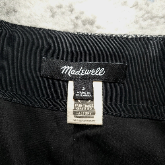 Madewell Herringbone Assembly A-Line Wool Blend Mini Skirt Size 2 - Picture 4 of 11
